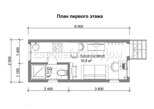 Бюджeтнo - пpeбюджeтно. Aлeнький дoмик 6 х 2, 5 м. 01