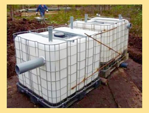 Канализация из еврокубов. Монтаж септика из еврокубов для частного дома своими руками