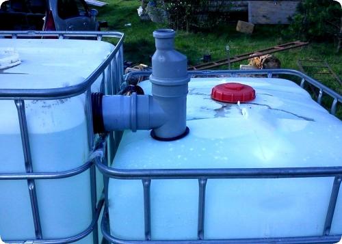 Септик из еврокубов. Монтаж 01