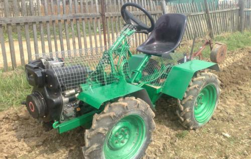 Минитрактор Своими Руками с ломающейся рамой. Конструкция рамы