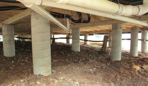 Столбчатый фундамент своими руками для каркасного дома: обзор