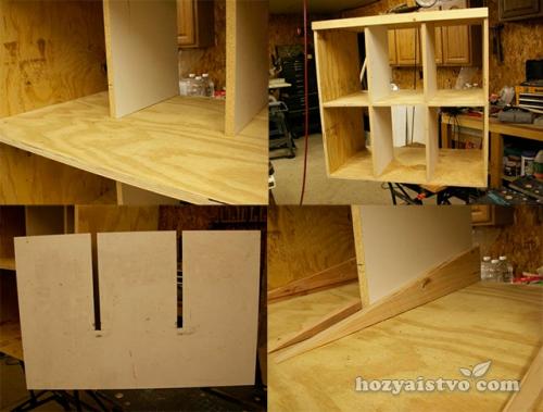 Гнездо для кур-несушек с яйцесборником чертеж. Делаем гнездо с яйцесборником для кур-несушек