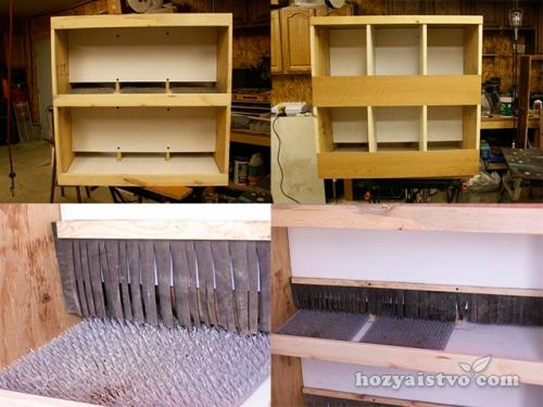 Гнездо для кур-несушек с яйцесборником чертеж. Делаем гнездо с яйцесборником для кур-несушек