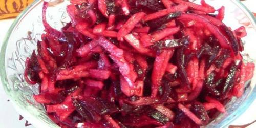 Салат из вареной свеклы на масле. Рецепты салата из вареной свеклы