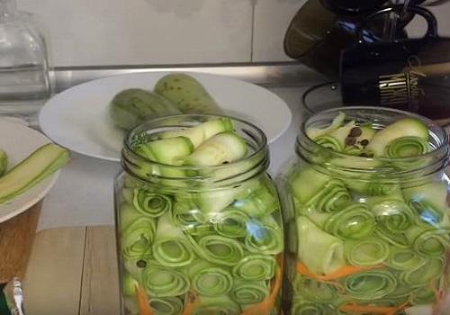 Маринованные хрустящие кабачки на зиму