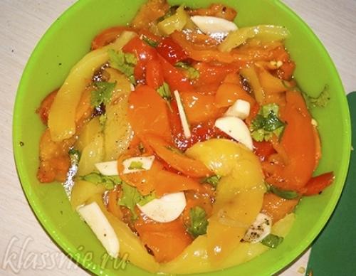 Маринованный перец с чесноком быстрого приготовления. Маринованные болгарские перцы быстрого приготовления