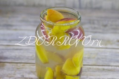 Компот из нектарина дольками. Приготовление блюда по шагам с фото: