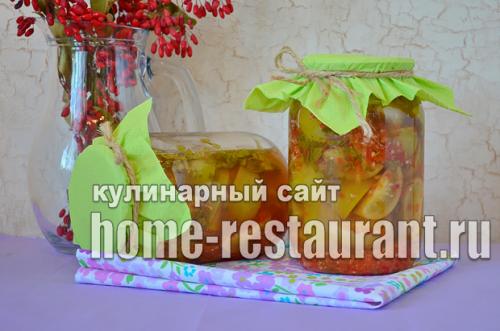 Пошаговый рецепт зеленых помидор. 