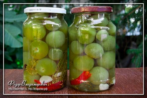 Маринованные зеленые помидоры