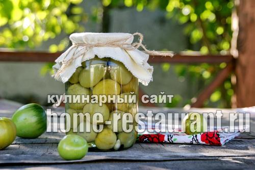 Пошаговый рецепт зеленых помидор. 