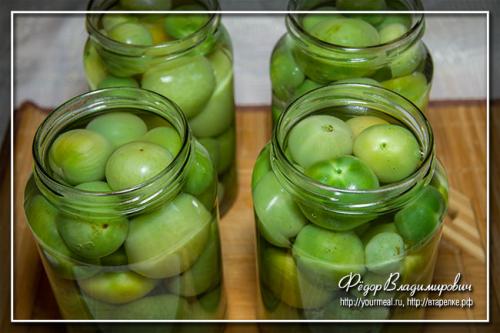 Маринованные зеленые помидоры