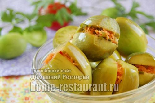 Пошаговый рецепт зеленых помидор. 