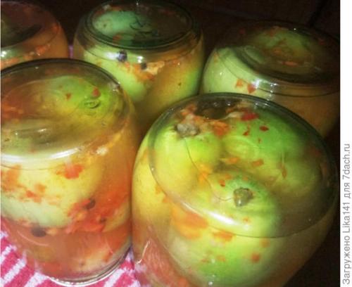 Маринованные зеленые помидоры. Очень вкусные зеленые помидоры в волшебной заливке