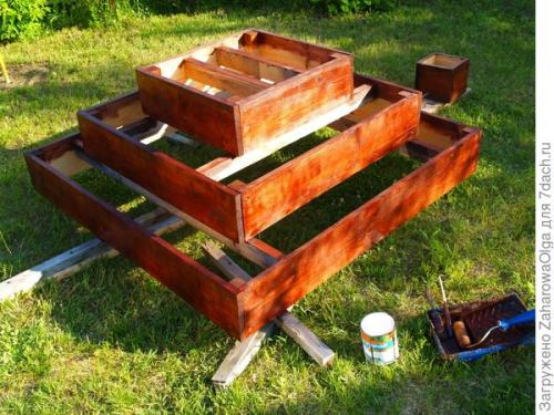 Клубника на пирамидальных грядках. Клубничная грядка-пирамидка