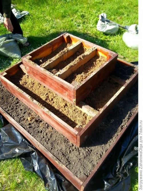 Клубника на пирамидальных грядках. Клубничная грядка-пирамидка