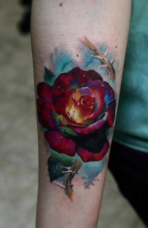 Роза символ тату. Татуировка роза