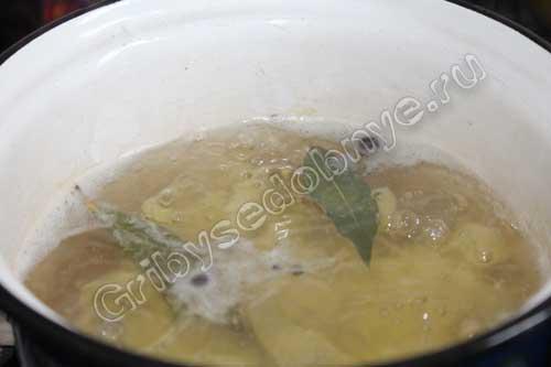 Сколько варить рядовки до готовности. Как варить грибы для маринования? 03