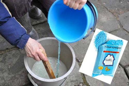 Опрыскивание карбамидом и медным купоросом осенью. Как приготовить смесь