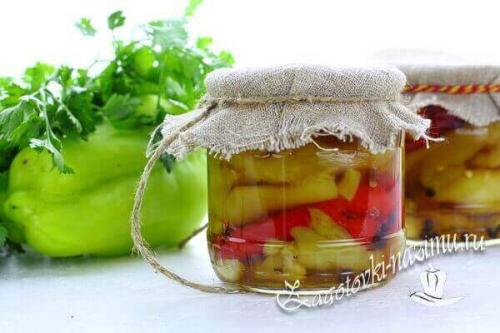 Печеный перец на зиму без стерилизации. Процесс приготовления: