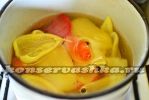 Перец в сладкой заливке с чесноком. Рецепт 5: маринованный перец с чесноком на зиму