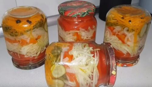 Салат капуста болгарский перец лук морковь на зиму. Салат из капусты, перца, моркови и лука на зиму 30