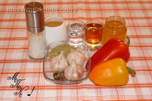 Перец в сладкой заливке с чесноком. Болгарский перец в сладкой заливке с чесноком