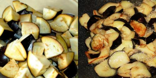 Баклажаны с помидорами и кинзой. Салат с баклажанами и помидорами