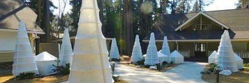 Как утеплить на зиму плодовые деревья. Утепление ствола дерева 05