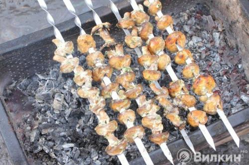 Маринад для грибов на мангал. Шашлык из шампиньонов на мангале