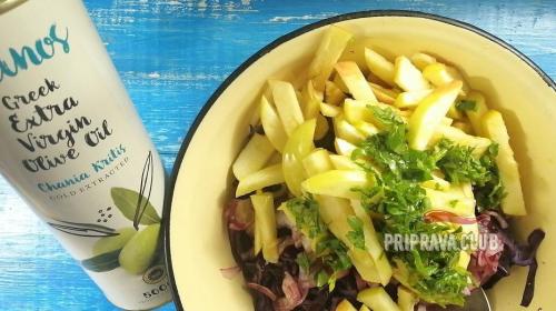 Салат с синей капустой и сыром. Пошаговое описание