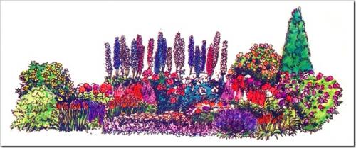 Клумба цветущая с ранней весны до поздней осени. Для дачи в цвету с весны до осени 14