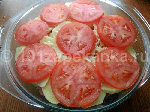 Картошка в духовке с майонезом и колбасой. Пошаговый рецепт приготовления: