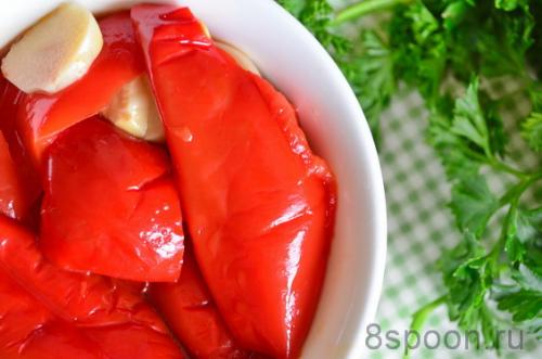 Перец на зиму с чесноком и петрушкой без стерилизации. 