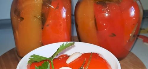 Перец маринованный без масла. Маринованный перец болгарский на зиму без масла