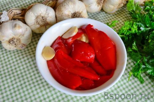Перец на зиму с чесноком и петрушкой без стерилизации. 