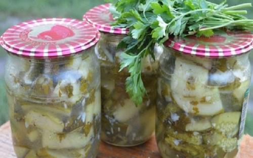 Огурцы кусочками на зиму.  Резаные огурцы с петрушкой