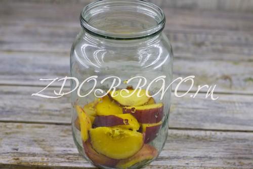 Компот из нектарина дольками. Приготовление блюда по шагам с фото: