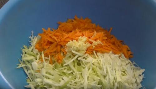 Салат с капустой и болгарским перцем морковью и луком на зиму. Салат из капусты на зиму в банках с болгарским перцем, морковью и луком 09