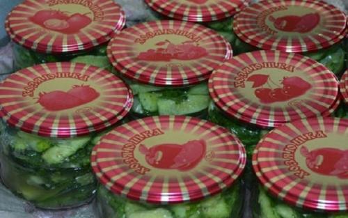 Огурцы кусочками на зиму.  Резаные огурцы с петрушкой