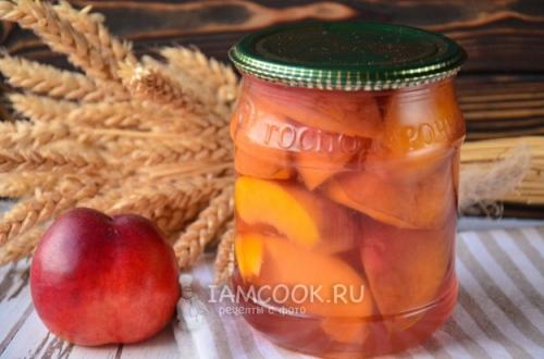 Нектарины в сахарном сиропе на зиму. Пошаговый рецепт с фото