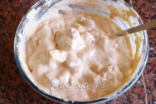 Шарлотка с овсянкой. Овсяная шарлотка с яблоками 06