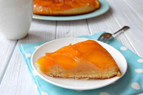 Постный пирог с персиками в мультиварке. Тарт Татен с персиками (постный)