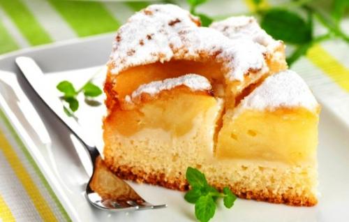 Шарлотка без яиц и без кефира. Рецеп.  Классический 01