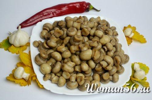 Мариновані гриби шампіньйони на зиму рецепт. Маринованные шампиньоны в домашних условиях