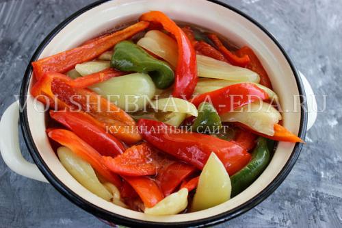 Перец в медовом маринаде с чесноком. Маринованный перец с медом