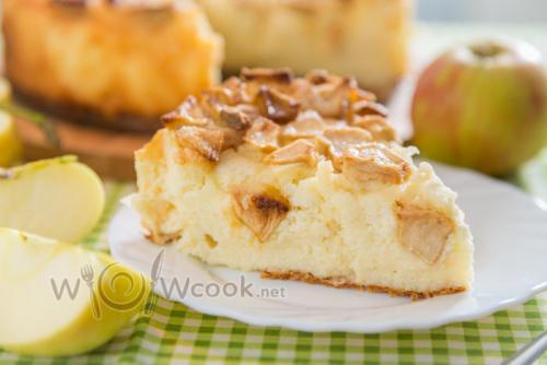 Творожная запеканка с яблоками на сковороде. Самая нежная творожная запеканка с яблоками