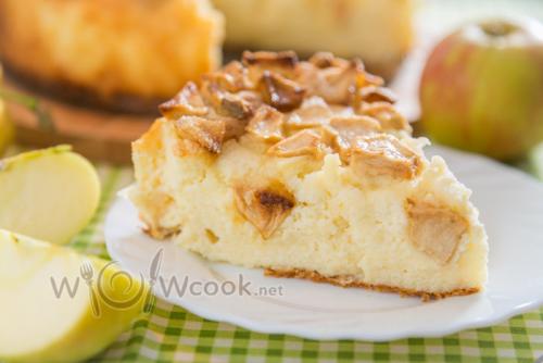 Творожная запеканка с яблоками на сковороде. Самая нежная творожная запеканка с яблоками