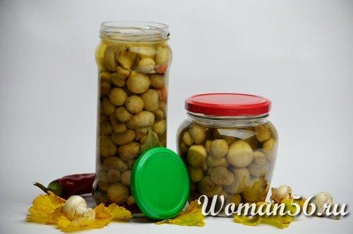 Мариновані гриби шампіньйони на зиму рецепт. Маринованные шампиньоны в домашних условиях