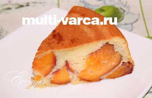 Шарлотка в мультиварке с персиками. Шарлотка с персиками в мультиварке 09