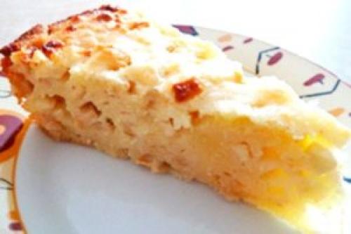 Шарлотка без яиц без кефира и. Рецеп.  Классический 12